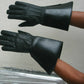 Piper Drummer Leather Gauntlets/Gloves Black Soft leather Knight Templar