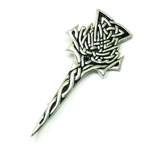 New Scottish Highland Modern Highland Thistle Kilt Pin Antique Finish Uk Made