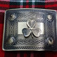 TC Men’s Highland Kilt Belt Buckle Celtic Border Irish Shamrock Antique Finish