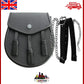 Scottish Crocodile Leather Sporran & Thistle Wallet – Stylish Kilt Accessories