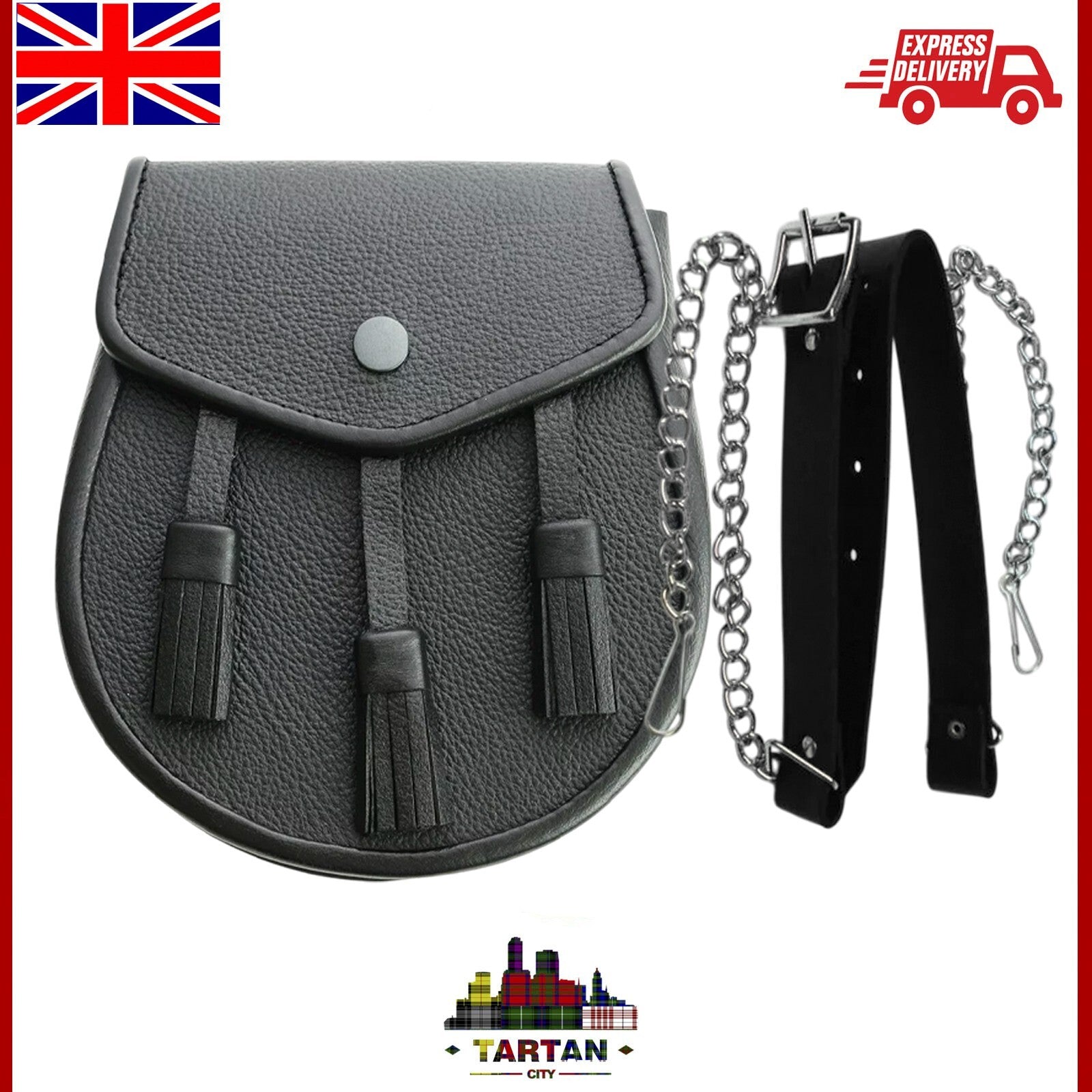 Scottish Crocodile Leather Sporran & Thistle Wallet – Stylish Kilt Accessories