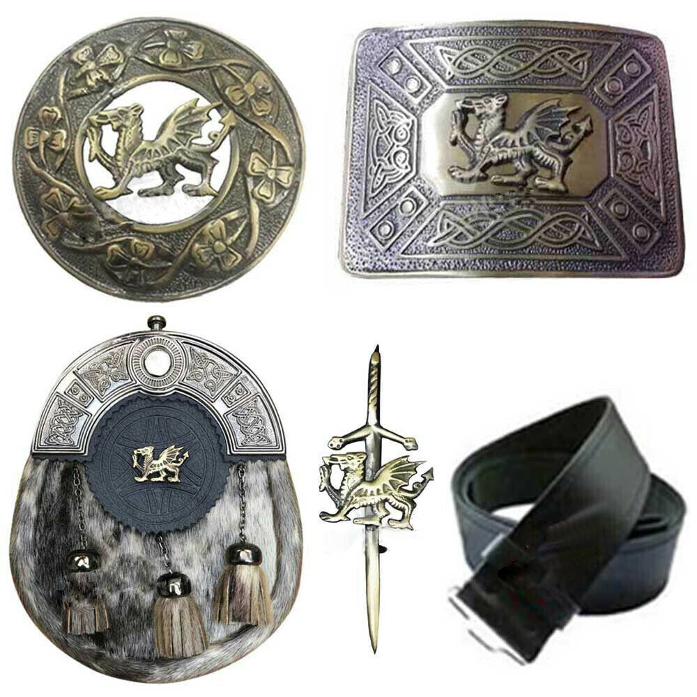 New Kilt Outfit Full Dress Sporran Kilts Belt Buckle Brooch & Pin Various Design