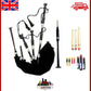 TC Highland Scottish Bagpipe Rosewood Silver Mounts free case