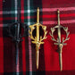 Scottish Stag Head Kilt Pin – 4" Length Antique, Black & Chrome Finish Options