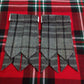 TC Men’s Kilt Hose Flashes Gray Watch Tartan/Grey watch tartan Kilt Flashes L