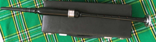Scottish Practice Chanter Rosewood Black Silver mount with Carrying Case bagpipe