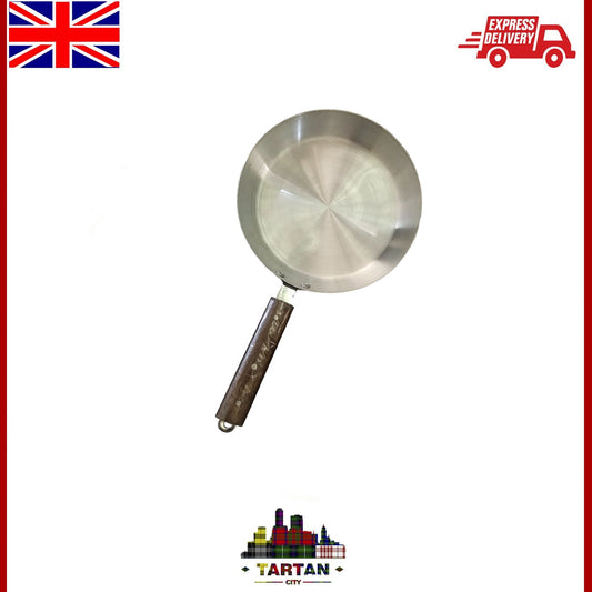 Aluminium Quality High Fry Pan with Wooden Handle Ideal for Commercial Kitchen