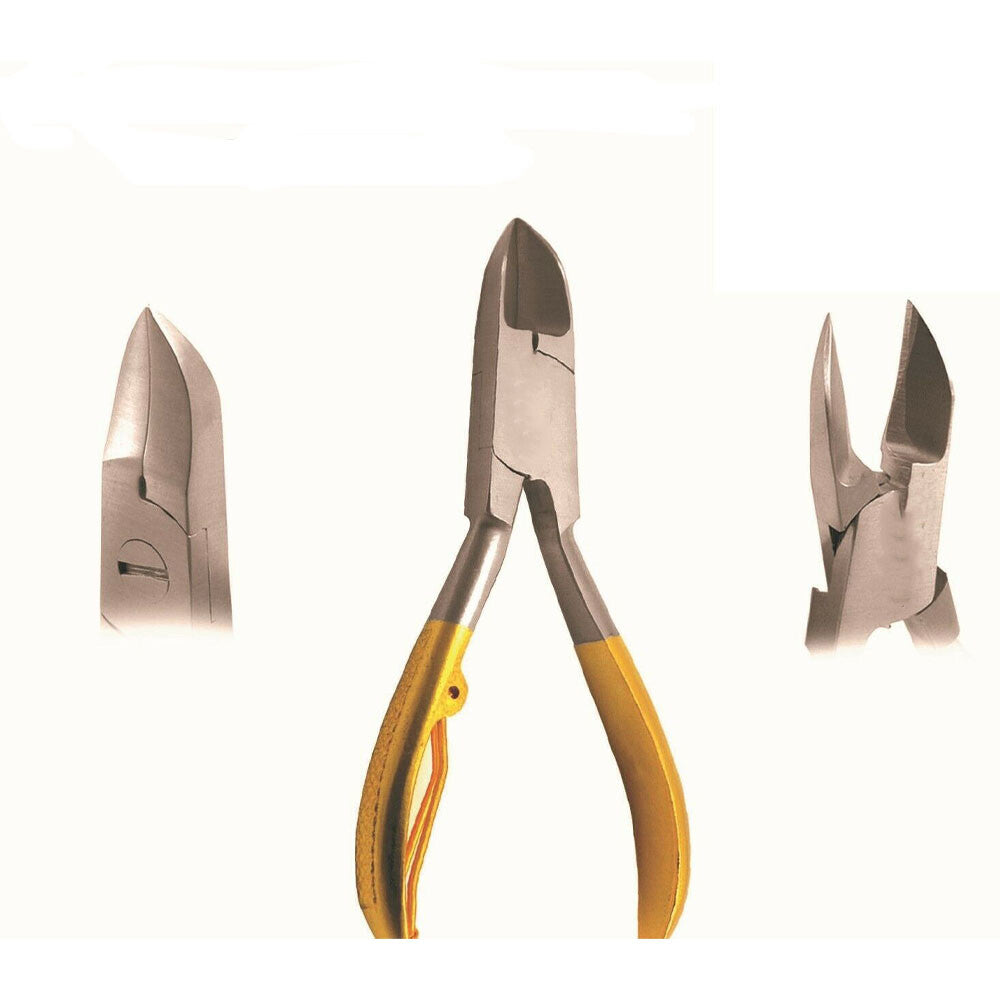 Toe Nail Clipper Cutter Nippers Chiropody Heavy Duty Thick Nails Gold Handle-TC