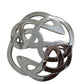 Celtic Knot Lindisfarne Fly Plaid Brooch Chrome Antique Finish Scottish Kilt Pin