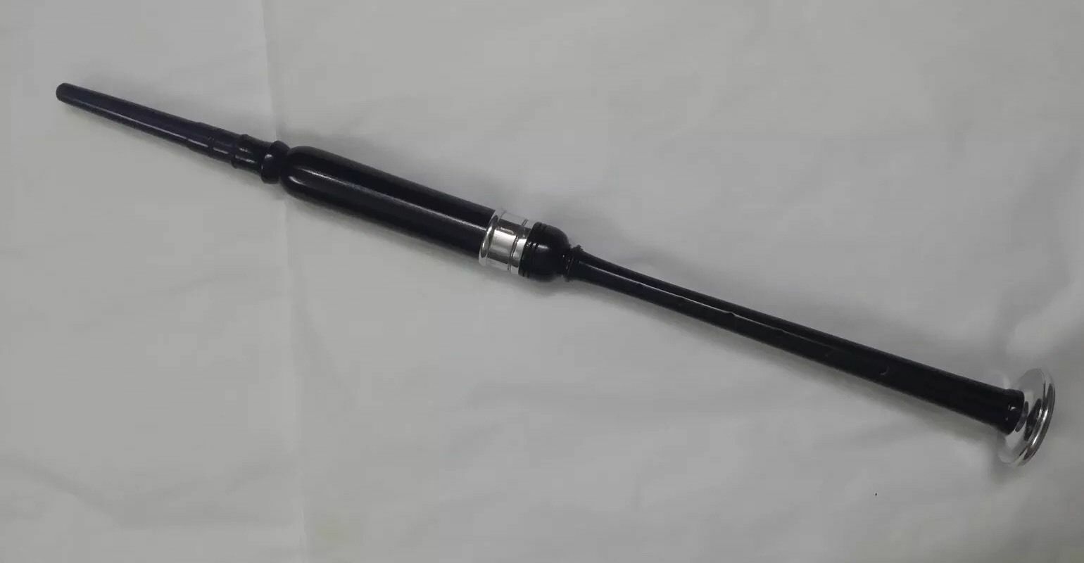 TC Great Highland Bagpipes Practice Chanter Rosewood Black Silver Mounts+3 Reeds