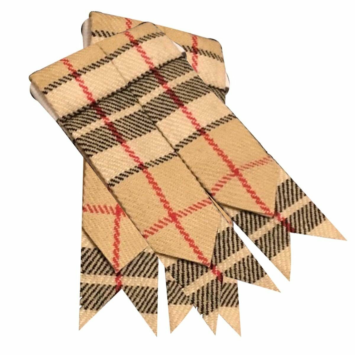 Kilt Hose Flashes Various Colours Tartans/Highland Kilt Sock Flashes Pointed