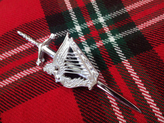 New Scottish Highland Celtic Irish Harp Kilt Pin/irish harp kilt pin/kilt pin