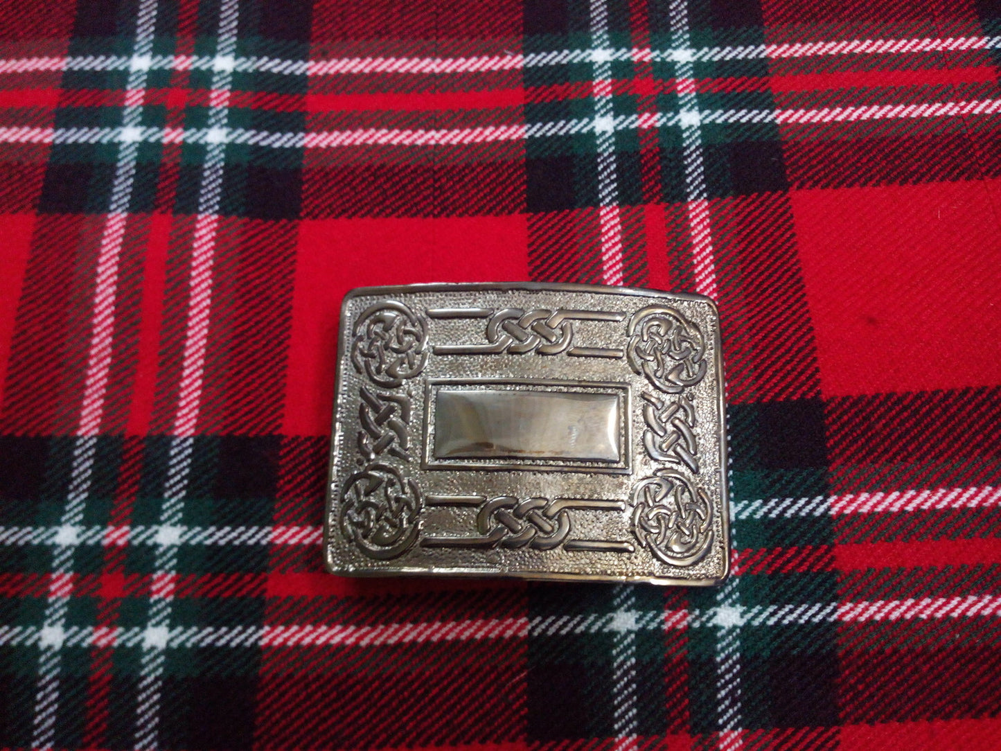 TC Men’s Kilt Belt Buckle Celtic Swirl Chrome/Scottish Kilt Buckle CELTIC swirl