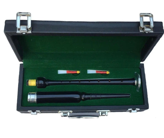 Scottish Practice Chanter Rosewood Black Silver mount with Carrying Case bagpipe