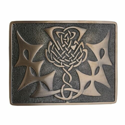 Tartancity Men's Kilt Belt Buckles - Antique Celtic Design, Scottish Style