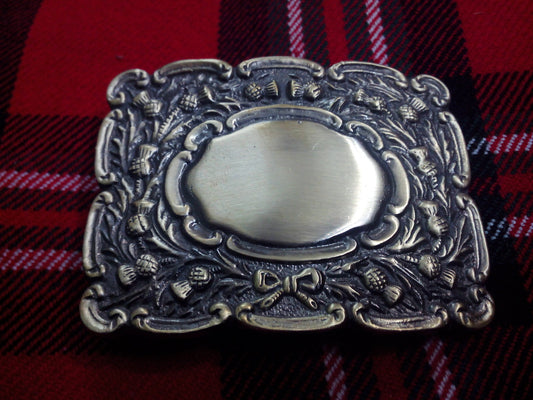TC Men’s Thistle Matt Kilt Belt Buckle Antique Finish/kilt belt Buckle thistle