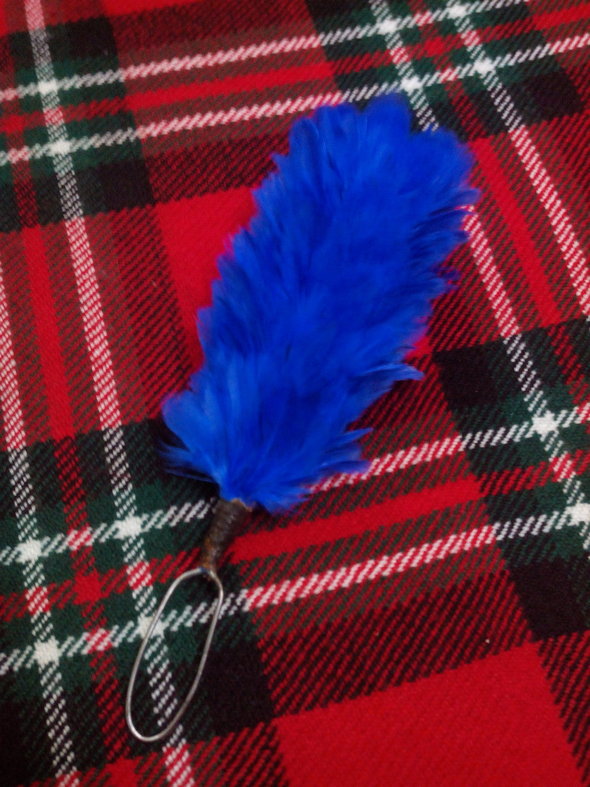 TC Blue Feather Hackle Plume Glengarry Cap/Balmoral Hats/cap feather hackle 5.5"