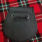 T.C Half Dress Black Leather Kilt Sporran/Plain leather half dress kilt sporran