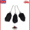 Scottish Full Dress Sporran with Black Rabbit Fur Tassels