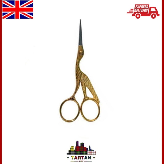 GOLDEN STORK Manicure Scissors - Cuticle, Eyebrow & Facial Hair Precision Tool