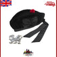 Scottish Highland Plain Glengarry Cap with Hat Badges Chrome Balmoral cap badges