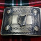 TC Men’s Kilt Belt Buckle Celtic Knot Work/kilt Irish Harp Antique