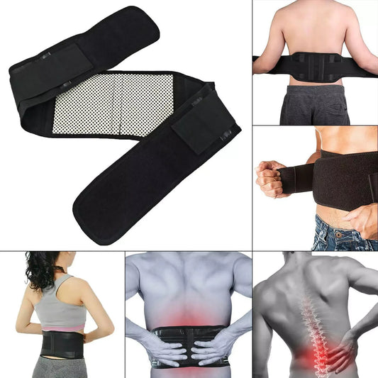 TC Magnetic Lower Back Pain Self Heat Support Belt Lumbar Brace Strap Infrared