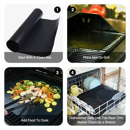TC 3X OVEN LINER Sheet Mat Non Stick Reusable BBQ Cooker