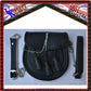 CELTIC EMBOSSED BLACK LEATHER LATCH PIN KILT SPORRAN With Belt and Chain