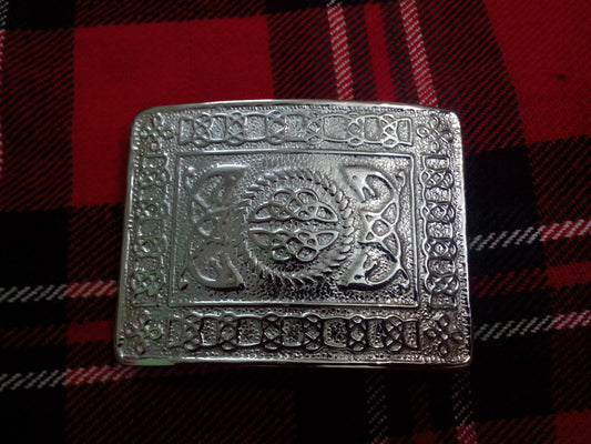 TC New Celtic Knot Kilt Belt Buckle Chrome Finish/kilt belt Buckle CELTIC knot
