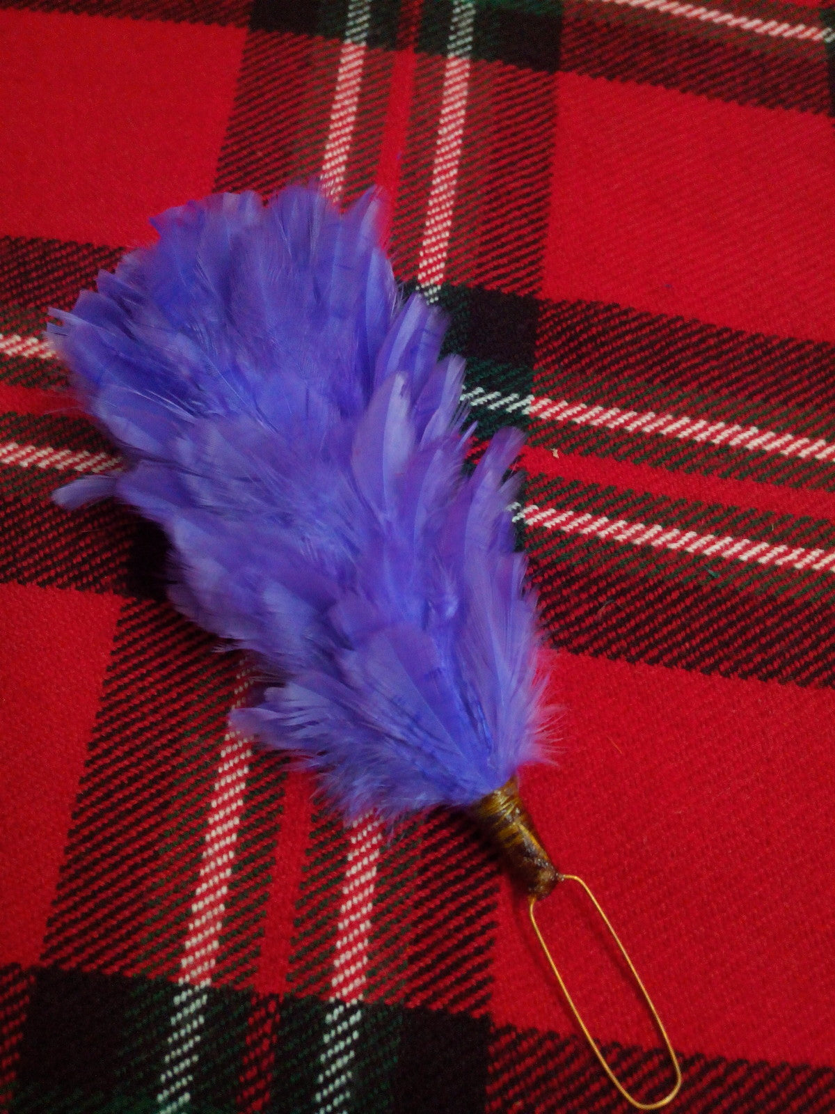 T C Feather Hackle Plume Glengarry Cap Purple Color/Balmoral Hats feather hackle