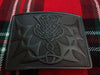 TC New Men’s Kilt Belt Buckle Thistle Jet Black/Celtic Thistle Knot belt Buckle