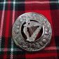 TC Men’s Kilt Fly Plaid Brooch Irish Harp Chrome Finish/Celtic Harp Brooches