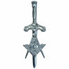 Masonic Sword Kilt Pin by Tartancity - Chrome Finish kilt Accessory - Sizes 5-20