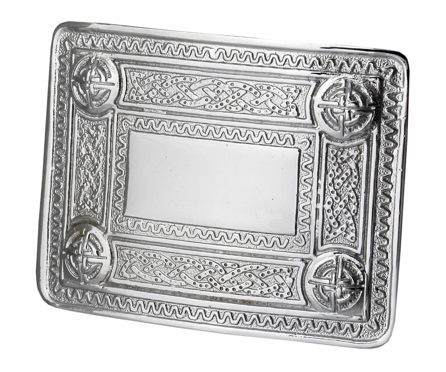 MEN'S SCOTTISH KILT BELT BUCKLES - CELTIC DESIGNS CHROME BUCKLES-Tc