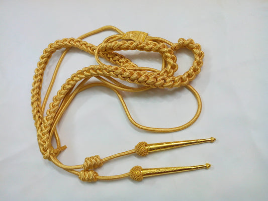 Army Aiguillette Gold Wire Cord/Officer US Military/British Navy Aiguillett/WWII
