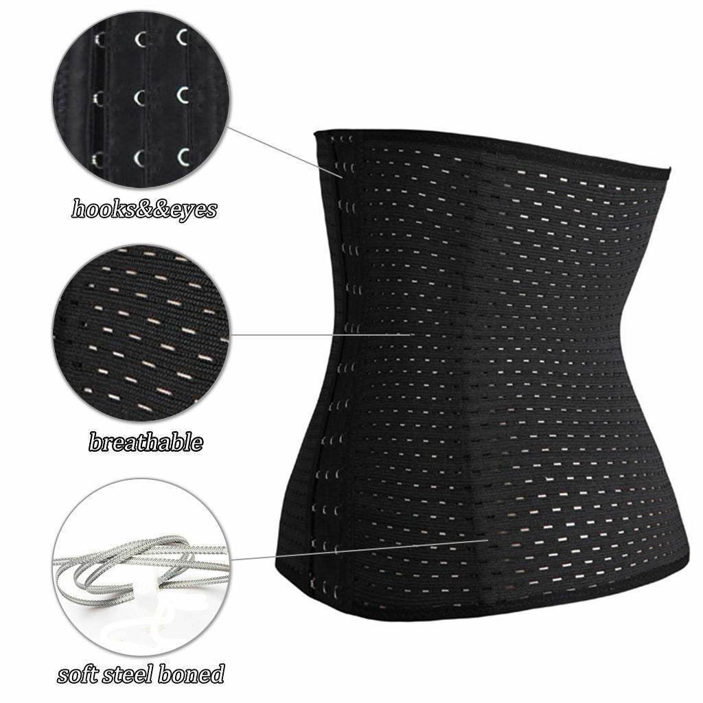 UK Long Torso Waist Trainer Corset Cincher Body Shaper Belt for Women Workout