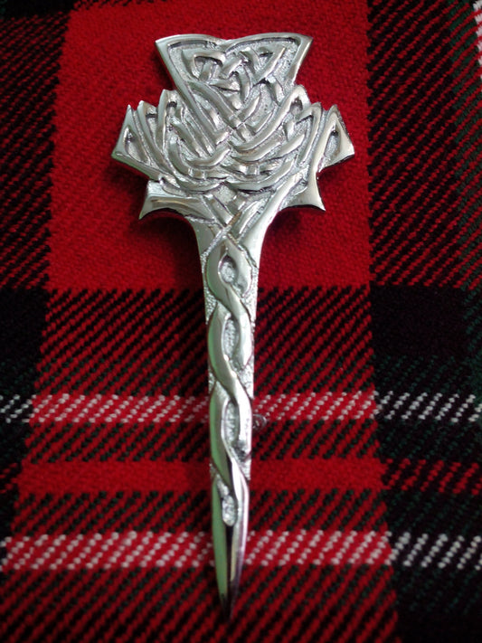 TC Modern Thistle Kilt Pin.Scottish thistle kilt Pins,Highland pins