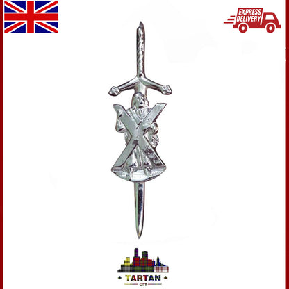 St. Andrew Kilt Pin – Chrome, Black, and Gold Finishes Available