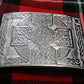 Highland Kilt Belt Buckle Cross Knot Work Chrome Finish/Celtic kilt Buckle