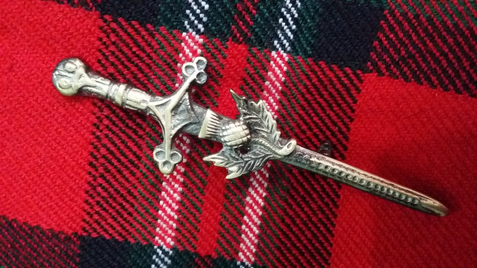 TC Celtic Kilt Pin Thistle Antique Finish 4"/Thistle Kilt Pins antique finish