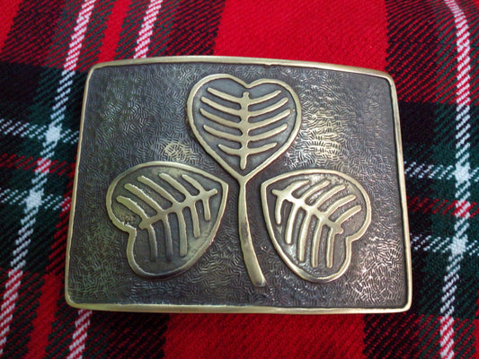 TC Men’s Kilt Belt Buckle Irish Shamrock Antique/Irish Shamrock Kilt belt Buckle