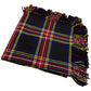 Men’s Kilt Fly Plaids Black Stewart Tartan 48"X 48"/black stewart Plaid