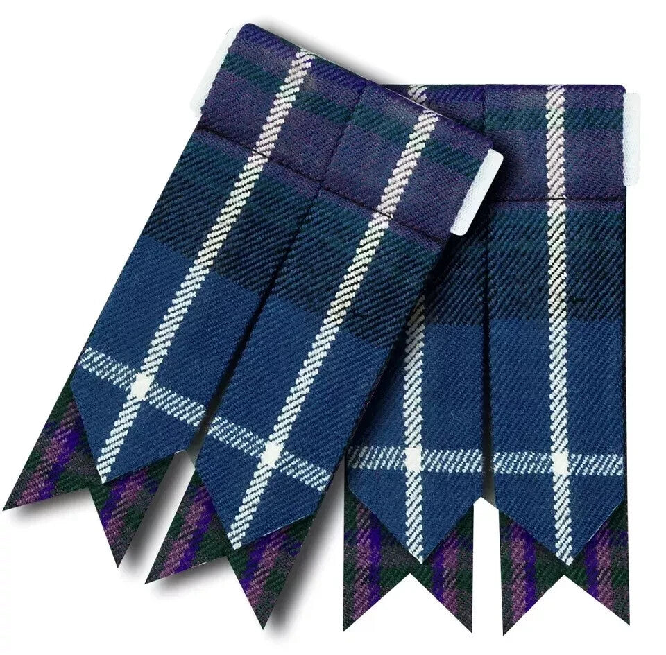 TC Highland Kilt Hose Sock Flashes Garter flashes tartan Pattern