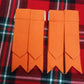 TC Men’s Kilt Sock Flashes Orange Tartan/Scottish Kilt Hose Flashes orange