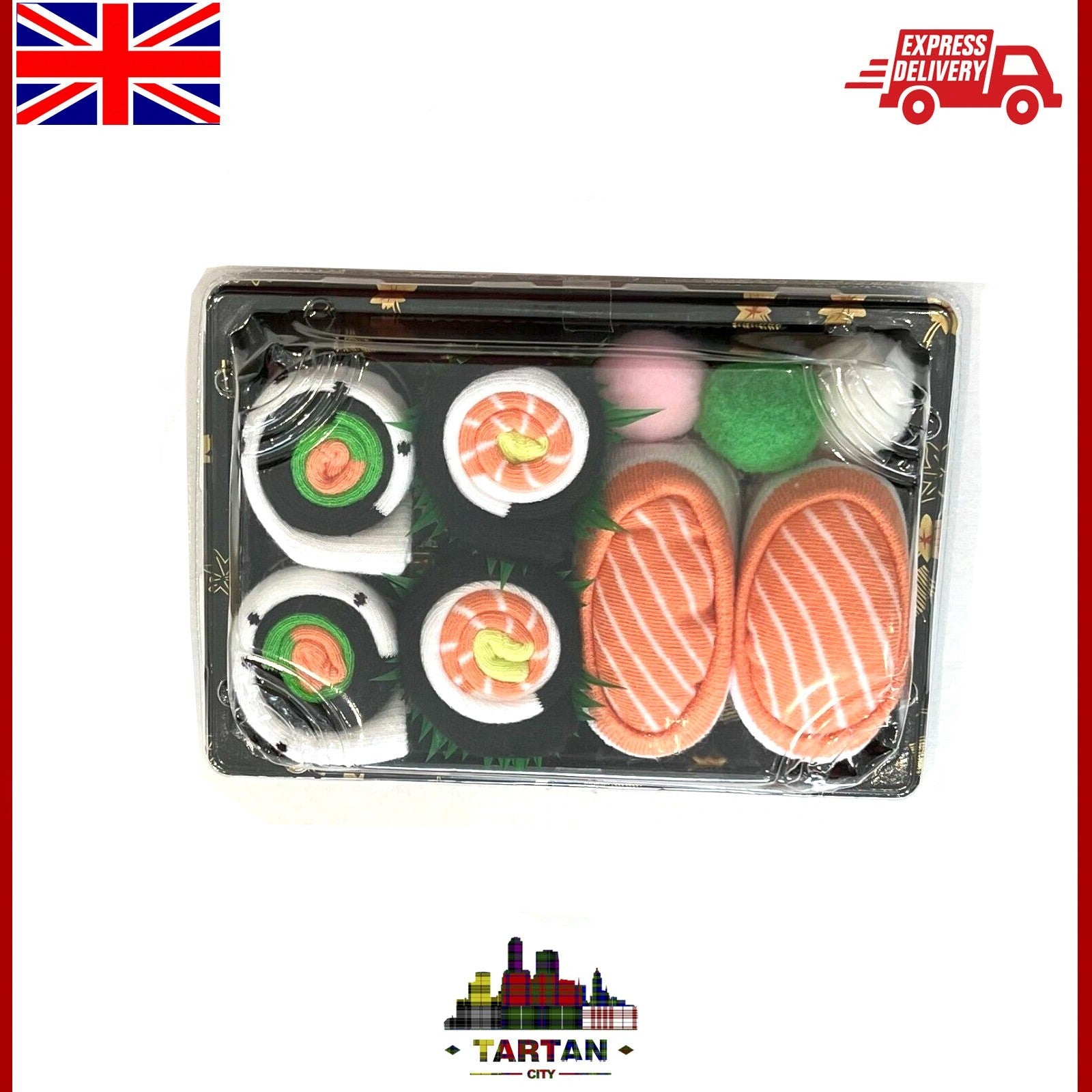 New Funky Sushi Shape Socks Box Unisex Anime Lover Package Cotton Casual Socks