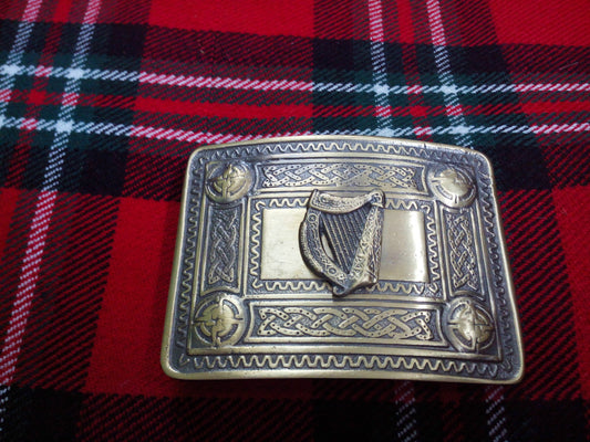 TC Men’s Irish Celtic Harp Kilt Belt Buckle Antique/CELTIC kilt belt Buckle harp