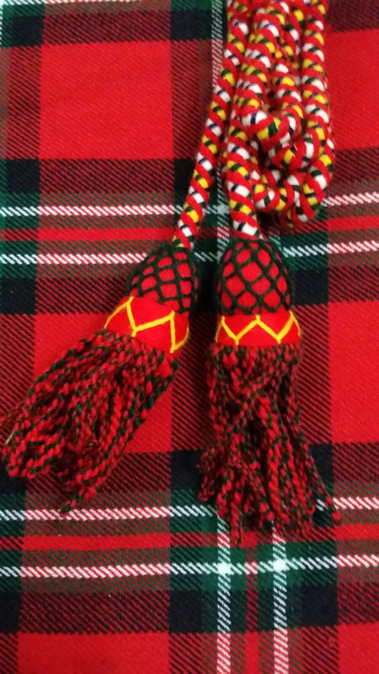 TC ARMY BUGLE WOOL CORD MULTI COLOR/BRASS BUGLE CORD WOOL RED,BLACK,YELLOW,WHITE