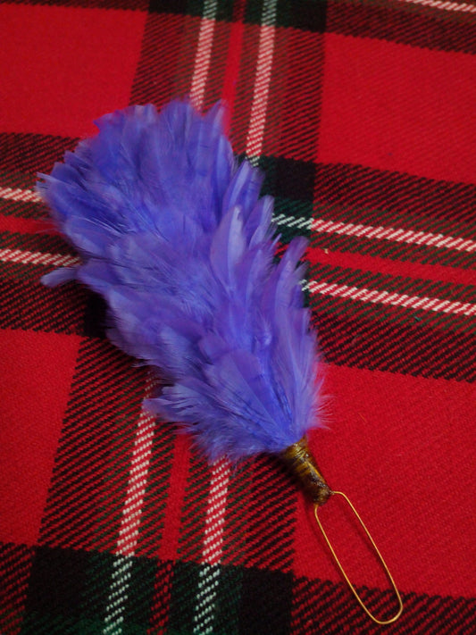 T C Feather Hackle Plume Glengarry Cap Purple Color/Balmoral Hats feather hackle