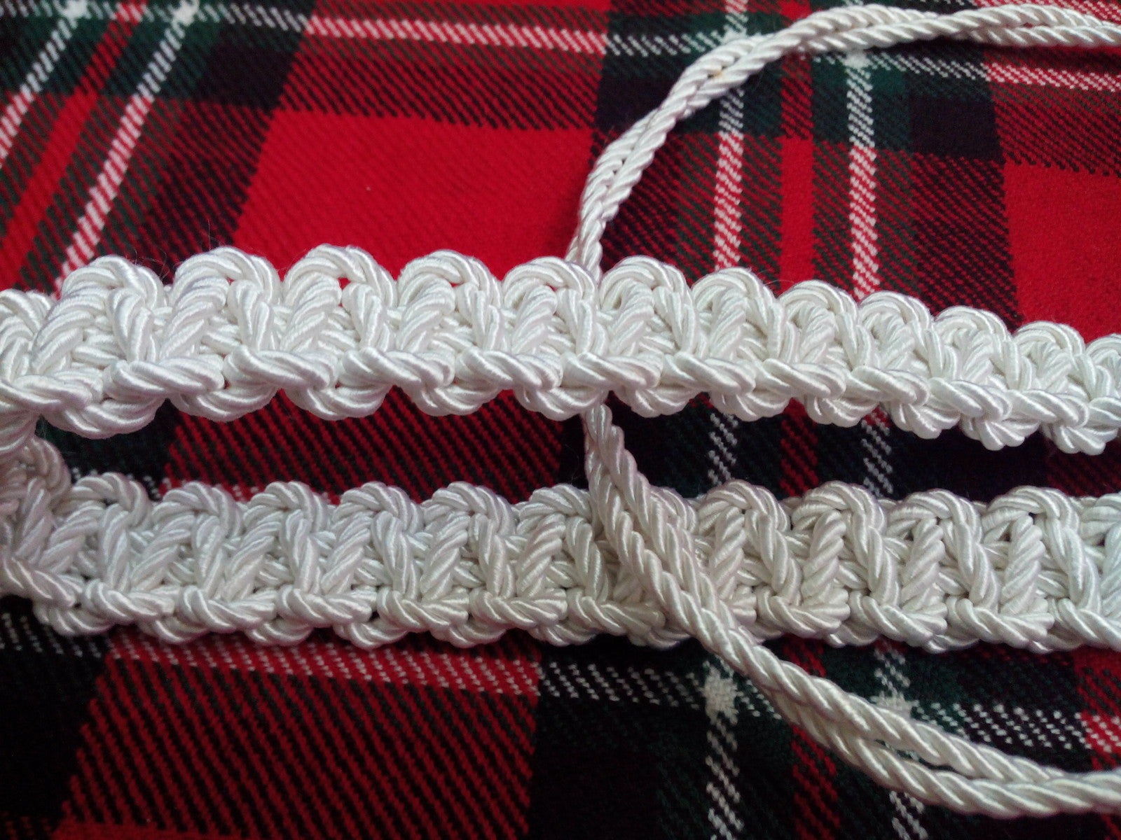 White lanyard Various Regiments/British Army white lanyard/WWI WWII army lanyard